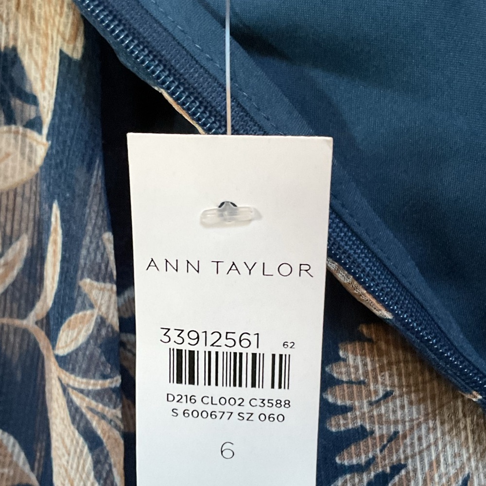 Ann Taylor Floral Midi Dress Size 6 NWT Classic Career Feminine - Picture 7 of 10